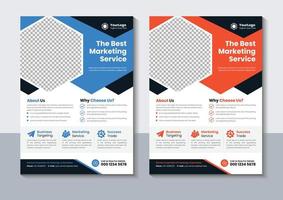 Corporate Flyer Template, Business flyer Design, Company Flyer, Brochure Design, Marketing, layout, Annual Report, Pro Vector