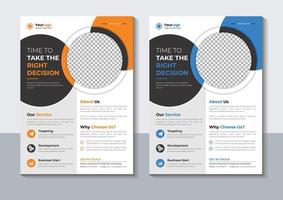 Corporate Flyer Design, Abstract Business flyer Template, Magazine Flyer, Brochure Design, Annual Report, Pro Vector