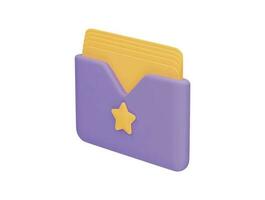 wallet for saving money with 3d vector icon cartoon minimal style