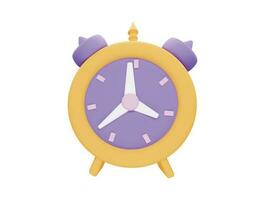 Alarm clock with 3d vector icon cartoon minimal style