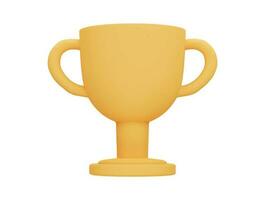 champion trophy cup concept 3d vector icon