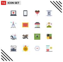 Universal Icon Symbols Group of 16 Modern Flat Colors of education space ice cream rocket receipt Editable Pack of Creative Vector Design Elements