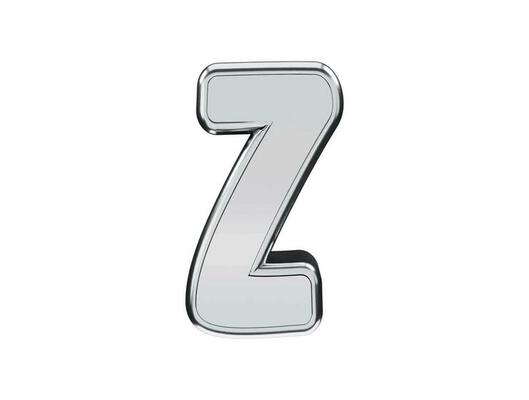 3d silver alphabet text effect