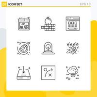 9 Creative Icons Modern Signs and Symbols of new business server plant timer Editable Vector Design Elements