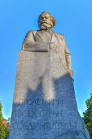 Monument to Karl Marx in the Moscow city center, a popular landmark, 2022 photo