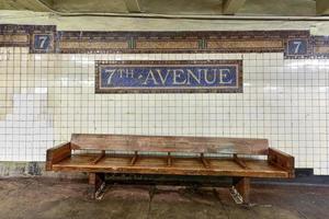 New York City - November 2, 2016 -  Seventh Avenue subway station in Brooklyn, New York City along Flatbush Avenue. photo