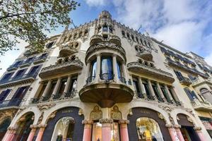 Barcelona, Spain - November 28. 2016 -  House Mulleras is a building style neoclassic work of architect Enric Sagnier located in Paseo de Gracia number 37 of Barcelona. photo