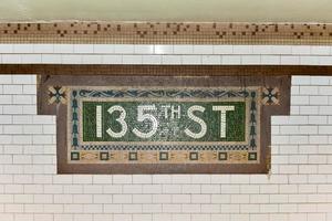 New York City - April 30, 2017 -  135th Street Subway Station in Harlem, New York City. photo