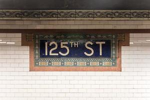 New York City - April 30, 2017 -  125th Street Subway Station in Harlem, New York City. photo