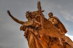 Golden statue of General William Tecumseh Sherman in Central Park, New York, 2022 photo