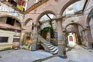 Old building in the process of collapsing in the Old Havana neighborhood of Havana, Cuba. photo