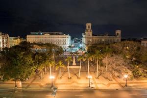 Aerial view of the Central Park of Havana with the Jose Marti Monument. photo