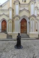 Iglesia del Santo Angel Custodio, located on Loma del Angel, or Angel Hill, the church was built in the second half of the 17th century and expanded in the mid-18th century in Gothic Revival style. photo