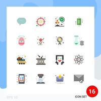 Pack of 16 Modern Flat Colors Signs and Symbols for Web Print Media such as angle phone farmer data sync Editable Pack of Creative Vector Design Elements