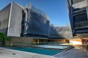 Merida, Mexico - May 24, 2021 -  Patio of Strings of the concert hall of the Palace of Music in Merida, Mexico. photo