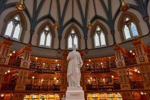 Queen Victoria in the Main Reading Room of the Library of Parliament on Parliament Hill in Ottawa, Ontario, 2022 photo