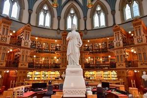 Queen Victoria in the Main Reading Room of the Library of Parliament on Parliament Hill in Ottawa, Ontario, 2022 photo