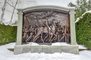 Shaw Memorial at Saint-Gaudens National Historic Site in New Hampshire in winter, 2020 photo