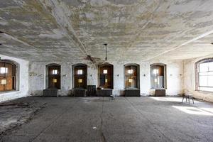 The abandoned Ellis Island Immigrant Hospital. It was the United States first public health hospital, opened in 1902 and operating as a hospital until 1930. photo