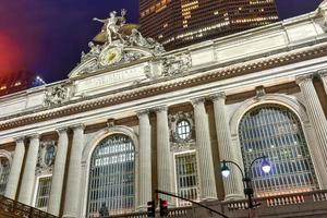 Grand Central Terminal at night in New York City. photo