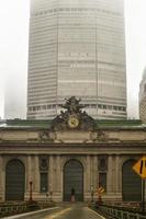 Grand Central Terminal on a foggy day in New York City. photo