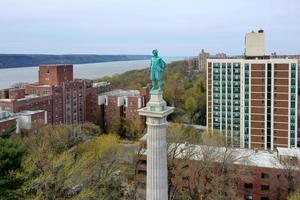 Monument to Henry Hudson dedicated on January 6, 1938 in Henry Hudson Park in the Spuyten Devil neighbhorhood of Bronx, New York. photo