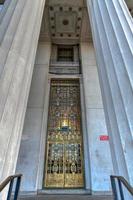 Bronx County Courthouse, also known as the Mario Merola Building, is a historic courthouse building located in the Concourse and Melrose neighborhoods of the Bronx in New York City, 2022 photo