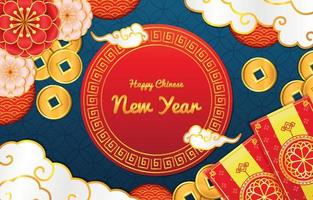 Chinese New Year Celebration Background vector