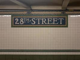 New York City - May 8, 2018 -  28th Street Subway Station in New York City. photo