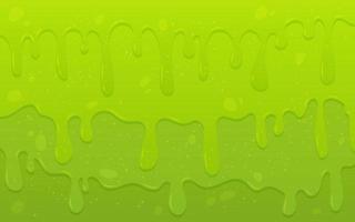 Flowing green sticky liquid. Slime drips and flowing. Background with Slime. Vector illustration with toxic slime.