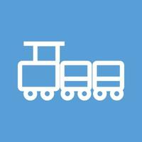 Toy Train Line Color Background Icon vector