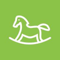 Horse Line Color Background Icon vector