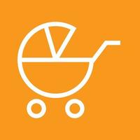 Stroller II Line Color Background Icon vector