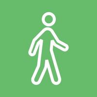 Walking in Rain Line Color Background Icon vector
