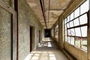 The abandoned Ellis Island Immigrant Hospital. It was the United States first public health hospital, opened in 1902 and operating as a hospital until 1930. photo