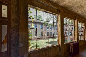 The abandoned Ellis Island Immigrant Hospital. It was the United States first public health hospital, opened in 1902 and operating as a hospital until 1930. photo