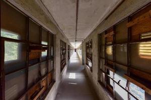 The abandoned Ellis Island Immigrant Hospital. It was the United States first public health hospital, opened in 1902 and operating as a hospital until 1930. photo