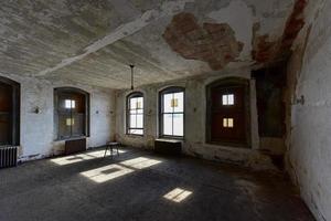 The abandoned Ellis Island Immigrant Hospital. It was the United States first public health hospital, opened in 1902 and operating as a hospital until 1930. photo