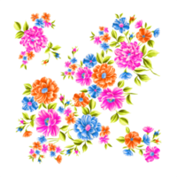 Arrière-plan abstrait de conception de fleurs métalliques Peinture numérique de fleurs Matériel de conception textile floral Illustration de fleurs Motif de fleurs en relief Images de fleurs png Dessin floral décoratif transparent