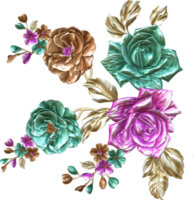 fondo de diseño de flor metálica abstracta, pintura de flor digital, material de diseño textil floral, ilustración de flor, patrón de flor de boda, imágenes de flor png, diseño floral decorativo transparente png