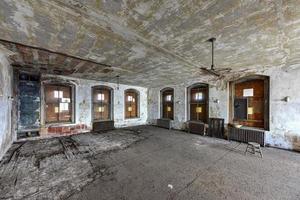 The abandoned Ellis Island Immigrant Hospital. It was the United States first public health hospital, opened in 1902 and operating as a hospital until 1930. photo