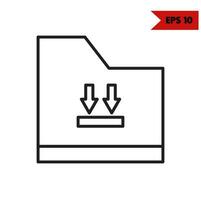 illustration of folder line icon vector