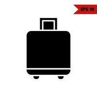 illustration of suitcase line icon vector