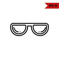 illustration of eyeglasses line icon vector