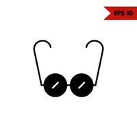 illustration of eyeglasses glyph icon vector