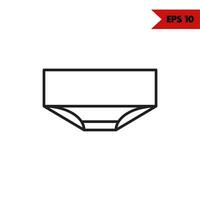 illustration of underware line icon vector