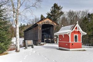 Clark's Trading Post Covered Bridge in Lincoln, New Hampshire. photo