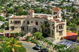 Castillo Serralles is a mansion located in the city of Ponce, Puerto Rico, overlooking the downtown area, 2022 photo