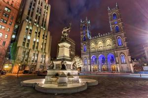 Place D'Armes at Night - Montreal, Canada photo