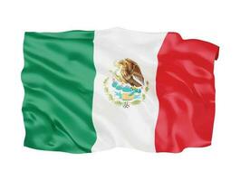 3d Mexico flag national sign symbol vector